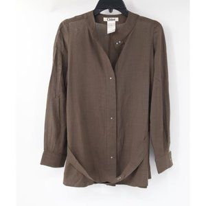 Chloe Blouse Women's 34 Long Sleeve Belted Button… - image 1